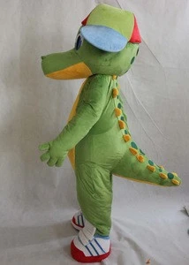 green crocodile mascot costume adult