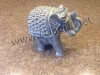 Grey Soapstone Elephant Sculptures Undercut