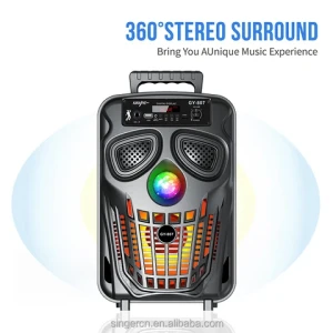 GY-807 Wireless Speaker New Design DJ Speaker 8 Inch subwoofer Small Woofer Speaker With Microphone