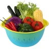 Haixin creative design Kitchen plastic wash rice fruit vegetable wash basket drain colander Strainer basket