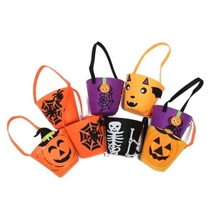 Halloween Pumpkin Bag Kid Candy Children Handhold Party Supply Trick Gift Boxes Bags Halloween Gift Boxes Candy Bags