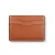 Import Handmade front pocket leather card holder for man natural veg tan leather wallet card holder from China