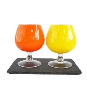 Handmade Multicolor Wine Glasses and Brandy Glasses11oz for drinking