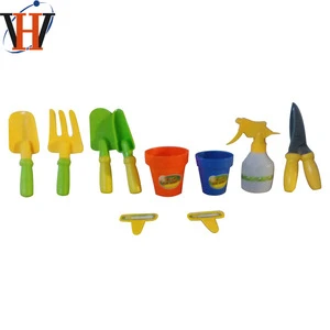 Happy garden toy funny garden tool plastic tool set for kids