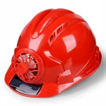 Hard Security Helmet cooling cap ABS design your own solar charger snapback hat with fan