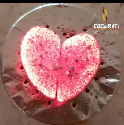 Heart Coconut Charcoal High Carbon Content Low Moisture Long Burning Time Premium Energy Black Charcoal Valentine Day
