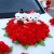 Import Heart-shaped disk artificial rose flower wedding car decoration from China