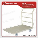 Heavy duty large storage hand push warehouse trolley cart