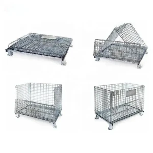 Heavy-Duty Stackable Portable Wire Mesh Container for Fruits and Vegetables Storage Easy to Move