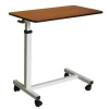 Height Adjustable Hospital Overbed Table  Cheap Plywood Medical Overbed Table with Wheels