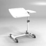 Height Adjustable Tables Tiltable Movable Hospital Overbed Nurse Table With Wheels
