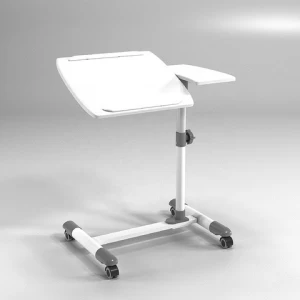 Height Adjustable Tables Tiltable Movable Hospital Overbed Nurse Table With Wheels