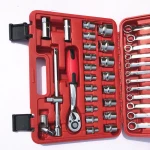 Hi-Spec 37 Piece Chrome Vanadium Tool Box Set With Most-Reached for Home & Garage Repair Hand Tools in a Aluminum Tool Case Kit