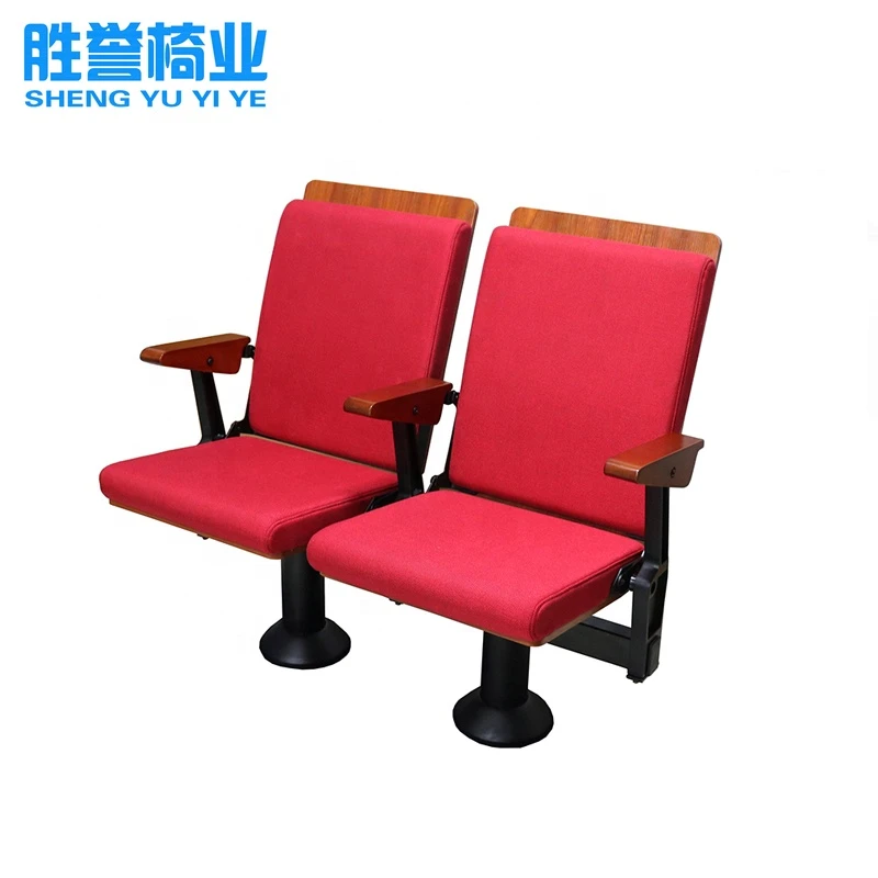 High-Class Wooden Auditorium Chair Conference Room Folding Theater Lecture Seating