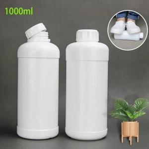 High density polyethylene 1 liter empty white hdpe liquid pesticide bottles