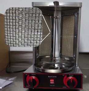 High Efficiency Ceramic Burners Table top Commercial Gas Mini Shawarma Maker Machine