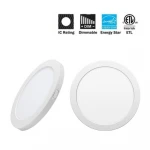 High lumen super bright white  round and square shape 7inch 12w led surface mounted panel light