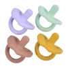 High quality 100% food grade silicone baby pacifier 2-in-1 silicone baby teether