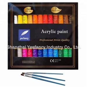 high quality acrylic paint set 24 private label acrylic paint EN71 ASTM MSDS certificated