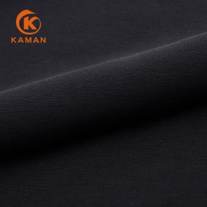 High quality black color polyester stretch spandex knitted wholesale modal fabric for clothing