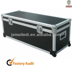 High Quality Black Rolling Aluminum Flight Case & Musical Instrument Box