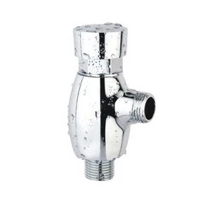 High Quality Brass Timing Delay Urinal Flush Valve, Chrome Finish and Wall Mounted