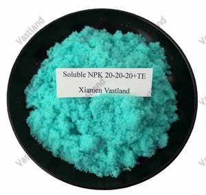 High Quality Cheap Multi-Element Compound 100% water soluble fertilizer NPK 20-20-20 blue color fertilizer