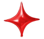 High Quality Colorful 10" Four-Pointed Star Foil Balloons for Party