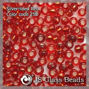High Quality Fashion JS Glass Seed Beads - 25B# Silver-Lined Rocailles Beads For Garment &amp; Jewelry