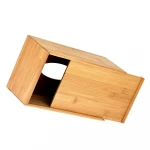 High quality hot sale ZUOLUN Solid wood Bamboo wood tissue box