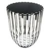 High Quality Modern Gold Prism End Table Multi-Finish Side Table for Living Room with Black & Clear Glass