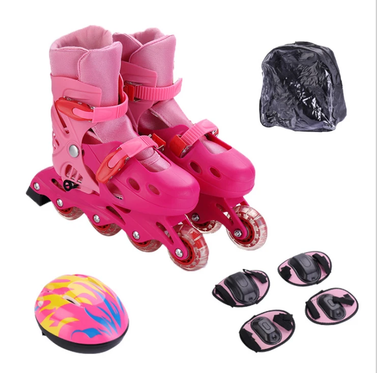 high quality speed roller skates/Wholesale Adult Single Row Four-wheel Roller Skates Skating Shoes
