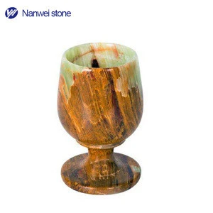 Home decoration use onyx stone hand craft marble cups