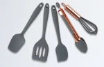 Home Kitchen Cooking Tool Wood Handle Silicone Kitchenware Utensil Set 5 Pcs