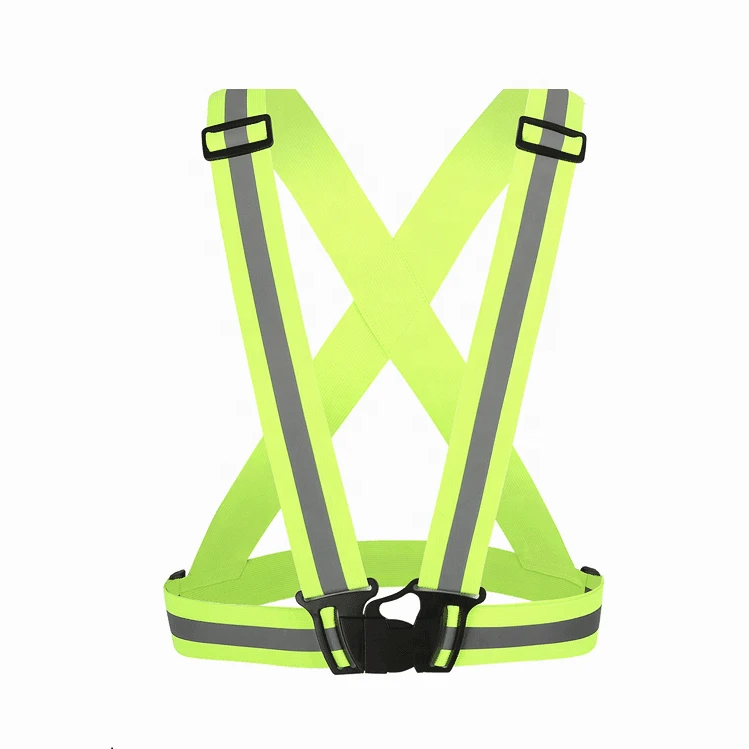 Hot Cheap Security Reflective  Strap belt  Clothing High Visibility  Security Jacket fabric for safety vest