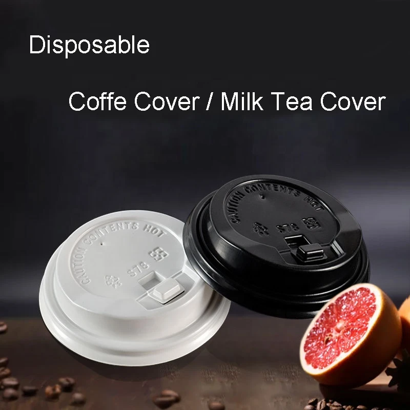 Hot Drinks Cup Cover Plastic Coffee Cup PS Plastic Disposable Recyclable 88 Mm Milk Tea Cup Lid Accept Custom Logo