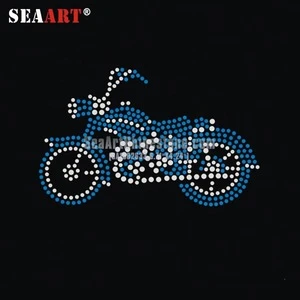 Hot Fix Transfer Motorcycle Rhinestone Iron On Patches Wholesale