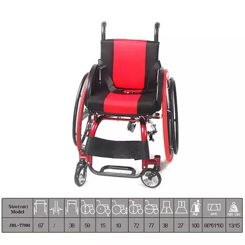 Hot New Product Lightweight Sports Wheelchair Wheels 24 Inch Sport Folding Double Axle Wheelchair Sport