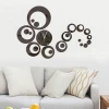 Hot Sale Creative DIY Acrylic Wall Clock Living Room Oversized 3D Wall Sticker Clock