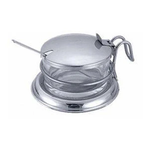 Hot Sale Simple European Style Coffee Canister Condiment Container Set Stainless Steel Sugar Pot With Spoon
