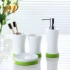 Hot sale white accessories colorful ceramic bathroom set