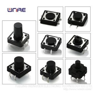 Hot sale WNRE smd waterproof tactile switch push button touch switch Tact Switch with led