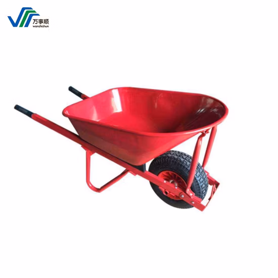 Hot Sell Wood Handle Steel Tray Wheel Barrow Wheelbarrow