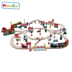 hot seller most popular kid toy wooden train slot toy AT11492