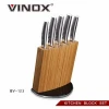 Hot selling 5pcs stainless steel knife set with knife block