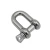 Import Hot Selling High Quality SS304 Stainless Steel D-Shaped Shackle M3 M4 M5 M8 Steel Wire Rope Clamp Bow Shape Throat Clamp Lifting from China