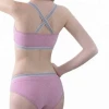 Hot selling ladies stylish underwear new design ladies denim fabric bra sets sexy fancy bra panty set