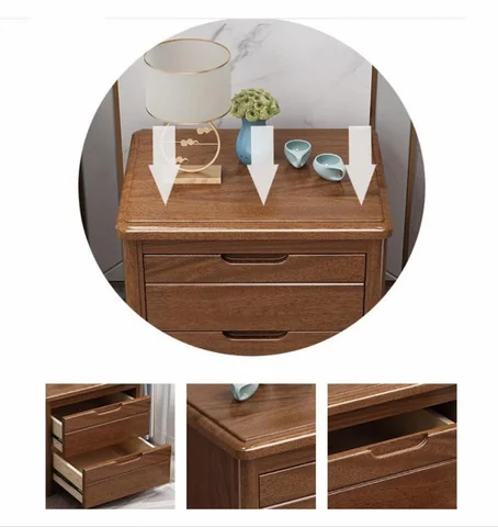 Hot-selling simple modern bedside table vintage bedside table bedside table with safety