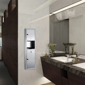 Hot style bevel edge combination 2 in 1 stainless steel 304 multifunctional paper towel dispenser