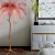 Import Hotel decoration designer modern palm tree stand copper ostrich feather floor lamp from China